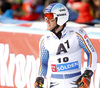 Fritz Dopfer of Germany reacts in finish of the second run of the men opening giant slalom race of the new season of the Audi FIS Alpine skiing World cup in Soelden, Austria. First men giant slalom race of the season 2016-2017 of the Audi FIS Alpine skiing World cup, was held on Rettenbach glacier above Soelden, Austria, on Sunday, 23rd of October 2016.
