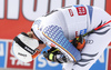 Stefan Luitz of Germany reacts in finish of the second run of the men opening giant slalom race of the new season of the Audi FIS Alpine skiing World cup in Soelden, Austria. First men giant slalom race of the season 2016-2017 of the Audi FIS Alpine skiing World cup, was held on Rettenbach glacier above Soelden, Austria, on Sunday, 23rd of October 2016.
