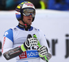 Justin Murisier of Switzerland reacts in finish of the second run of the men opening giant slalom race of the new season of the Audi FIS Alpine skiing World cup in Soelden, Austria. First men giant slalom race of the season 2016-2017 of the Audi FIS Alpine skiing World cup, was held on Rettenbach glacier above Soelden, Austria, on Sunday, 23rd of October 2016.
