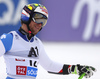 Justin Murisier of Switzerland reacts in finish of the second run of the men opening giant slalom race of the new season of the Audi FIS Alpine skiing World cup in Soelden, Austria. First men giant slalom race of the season 2016-2017 of the Audi FIS Alpine skiing World cup, was held on Rettenbach glacier above Soelden, Austria, on Sunday, 23rd of October 2016.
