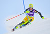 Marie-Michele Gagnon of Canada in action during 1st run of ladies Slalom of FIS ski alpine world cup at the Black Race Course in Levi, Finland on 2016/11/12.
