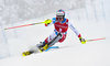 Daniel Yule of Switzerland in action during 1st run of mens Slalom of FIS ski alpine world cup at the Black Race Course in Levi, Finland on 2016/11/13.
