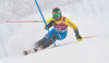 Jens Byggmark of Sweden in action during 1st run of mens Slalom of FIS ski alpine world cup at the Black Race Course in Levi, Finland on 2016/11/13.
