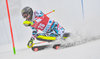 Michael Matt of Austria in action during 1st run of mens Slalom of FIS ski alpine world cup at the Black Race Course in Levi, Finland on 2016/11/13.
