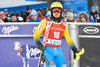 Mattias Hargin of Sweden  reacts after his 2nd run of mens Slalom of FIS ski alpine world cup at the Black Race Course in Levi, Finland on 2016/11/13.
