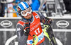 Manfred Moelgg of Italy  reacts after his 2nd run of mens Slalom of FIS ski alpine world cup at the Black Race Course in Levi, Finland on 2016/11/13.
