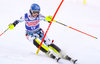 Bernadette Schild of Austria in action during 1st run of ladies Slalom of FIS ski alpine world cup in Killington, Austria on 2016/11/27.
