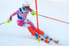 Resi Stiegler of the USA in action during 1st run of ladies Slalom of FIS ski alpine world cup in Killington, Austria on 2016/11/27.
