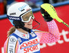 Lena Duerr of Germany reacts after her 2st run of ladies Slalom of FIS ski alpine world cup in Killington, Austria on 2016/11/27.
