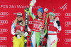 Lara Gut of Switzerland, Ilka Stuhec of Slovenia, Edit Miklos of Hungary during women Downhill of the Lake Louise FIS Ski Alpine World Cup. Lake Louise, Austria on 2016/12/03.
