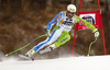 Bostjan Kline of Slovenia skiing in the men super-g race of the Audi FIS Alpine skiing World cup in Val Gardena, Italy. Men super-g race of the Audi FIS Alpine skiing World cup, was held on Saslong course in Val Gardena, Italy, on Friday, 16th of December 2016.
