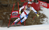 Niels Hintermann of Switzerland skiing in the men super-g race of the Audi FIS Alpine skiing World cup in Val Gardena, Italy. Men super-g race of the Audi FIS Alpine skiing World cup, was held on Saslong course in Val Gardena, Italy, on Friday, 16th of December 2016.
