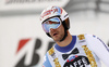 Thomas Tumler of Switzerland reacts in the finish of the men super-g race of the Audi FIS Alpine skiing World cup in Val Gardena, Italy. Men super-g race of the Audi FIS Alpine skiing World cup, was held on Saslong course in Val Gardena, Italy, on Friday, 16th of December 2016.
