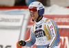 Josef Ferstl of Germany reacts in the finish of the men super-g race of the Audi FIS Alpine skiing World cup in Val Gardena, Italy. Men super-g race of the Audi FIS Alpine skiing World cup, was held on Saslong course in Val Gardena, Italy, on Friday, 16th of December 2016.
