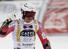 Adrian Smiseth Sejersted of Norway reacts in the finish of the men super-g race of the Audi FIS Alpine skiing World cup in Val Gardena, Italy. Men super-g race of the Audi FIS Alpine skiing World cup, was held on Saslong course in Val Gardena, Italy, on Friday, 16th of December 2016.
