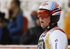 Niels Hintermann of Switzerland reacts in the finish of the men super-g race of the Audi FIS Alpine skiing World cup in Val Gardena, Italy. Men super-g race of the Audi FIS Alpine skiing World cup, was held on Saslong course in Val Gardena, Italy, on Friday, 16th of December 2016.
