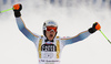 Thomas Dressen of Germany reacts in the finish of the men super-g race of the Audi FIS Alpine skiing World cup in Val Gardena, Italy. Men super-g race of the Audi FIS Alpine skiing World cup, was held on Saslong course in Val Gardena, Italy, on Friday, 16th of December 2016.
