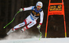 Carlo Janka of Switzerland skiing in the men downhill race of the Audi FIS Alpine skiing World cup in Val Gardena, Italy. Men downhill race of the Audi FIS Alpine skiing World cup, was held on Saslong course in Val Gardena, Italy, on Saturday, 17th of December 2016.
