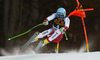 Patrick Kueng of Switzerland skiing in the men downhill race of the Audi FIS Alpine skiing World cup in Val Gardena, Italy. Men downhill race of the Audi FIS Alpine skiing World cup, was held on Saslong course in Val Gardena, Italy, on Saturday, 17th of December 2016.
