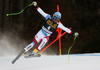 Patrick Kueng of Switzerland skiing in the men downhill race of the Audi FIS Alpine skiing World cup in Val Gardena, Italy. Men downhill race of the Audi FIS Alpine skiing World cup, was held on Saslong course in Val Gardena, Italy, on Saturday, 17th of December 2016.
