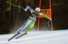 Bostjan Kline of Slovenia skiing in the men downhill race of the Audi FIS Alpine skiing World cup in Val Gardena, Italy. Men downhill race of the Audi FIS Alpine skiing World cup, was held on Saslong course in Val Gardena, Italy, on Saturday, 17th of December 2016.
