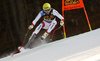 Nils Mani of Switzerland skiing in the men downhill race of the Audi FIS Alpine skiing World cup in Val Gardena, Italy. Men downhill race of the Audi FIS Alpine skiing World cup, was held on Saslong course in Val Gardena, Italy, on Saturday, 17th of December 2016.
