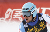 Patrick Kueng of Switzerland reacts in the finish of the men downhill race of the Audi FIS Alpine skiing World cup in Val Gardena, Italy. Men downhill race of the Audi FIS Alpine skiing World cup, was held on Saslong course in Val Gardena, Italy, on Saturday, 17th of December 2016.
