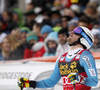 Kjetil Jansrud of Norway reacts in the finish of the men downhill race of the Audi FIS Alpine skiing World cup in Val Gardena, Italy. Men downhill race of the Audi FIS Alpine skiing World cup, was held on Saslong course in Val Gardena, Italy, on Saturday, 17th of December 2016.
