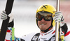 Winner Max Franz of Austria reacts in the finish of the men downhill race of the Audi FIS Alpine skiing World cup in Val Gardena, Italy. Men downhill race of the Audi FIS Alpine skiing World cup, was held on Saslong course in Val Gardena, Italy, on Saturday, 17th of December 2016.
