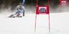 Marcel Hirscher of Austria skiing in the first run of the men giant slalom race of the Audi FIS Alpine skiing World cup in Alta Badia, Italy. Men giant slalom race of the Audi FIS Alpine skiing World cup, was held on Gran Risa course in Alta Badia, Italy, on Sunday, 18th of December 2016.
