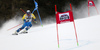 Andre Myhrer of Sweden skiing in the first run of the men giant slalom race of the Audi FIS Alpine skiing World cup in Alta Badia, Italy. Men giant slalom race of the Audi FIS Alpine skiing World cup, was held on Gran Risa course in Alta Badia, Italy, on Sunday, 18th of December 2016.
