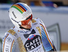 Stefan Luitz of Germany reacts in finish of the second run of the men giant slalom race of the Audi FIS Alpine skiing World cup in Alta Badia, Italy. Men giant slalom race of the Audi FIS Alpine skiing World cup, was held on Gran Risa course in Alta Badia, Italy, on Sunday, 18th of December 2016.
