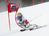 Justin Murisier of Switzerland skiing in the first run of the men giant slalom race of the Audi FIS Alpine skiing World cup in Alta Badia, Italy. Men giant slalom race of the Audi FIS Alpine skiing World cup, was held on Gran Risa course in Alta Badia, Italy, on Sunday, 18th of December 2016.
