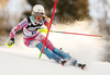 Resi Stiegler of USA skiing in the first run of the women slalom race of the Audi FIS Alpine skiing World cup in Zagreb, Croatia. Women Snow Queen trophy slalom race of the Audi FIS Alpine skiing World cup, was held on Sljeme above Zagreb, Croatia, on Tuesday, 3rd of January 2017.
