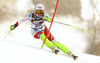 Denise Feierabend of Switzerland skiing in the first run of the women slalom race of the Audi FIS Alpine skiing World cup in Zagreb, Croatia. Women Snow Queen trophy slalom race of the Audi FIS Alpine skiing World cup, was held on Sljeme above Zagreb, Croatia, on Tuesday, 3rd of January 2017.
