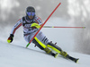 Marlene Schmotz of Germany skiing in the first run of the women slalom race of the Audi FIS Alpine skiing World cup in Zagreb, Croatia. Women Snow Queen trophy slalom race of the Audi FIS Alpine skiing World cup, was held on Sljeme above Zagreb, Croatia, on Tuesday, 3rd of January 2017.
