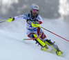 Charlotte Chable of Switzerland skiing in the first run of the women slalom race of the Audi FIS Alpine skiing World cup in Zagreb, Croatia. Women Snow Queen trophy slalom race of the Audi FIS Alpine skiing World cup, was held on Sljeme above Zagreb, Croatia, on Tuesday, 3rd of January 2017.
