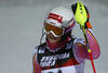 Christina Geiger of Germany reacts in finish of the second run of the women slalom race of the Audi FIS Alpine skiing World cup in Zagreb, Croatia. Women Snow Queen trophy slalom race of the Audi FIS Alpine skiing World cup, was held on Sljeme above Zagreb, Croatia, on Tuesday, 3rd of January 2017.
