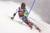 Marcel Hirscher of Austria skiing in the first run of the men slalom race of the Audi FIS Alpine skiing World cup in Zagreb, Croatia. Men Snow Queen trophy slalom race of the Audi FIS Alpine skiing World cup, was held on Sljeme above Zagreb, Croatia, on Thursday, 5th of January 2017.
