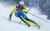 Anton Lahdenperae of Sweden skiing in the first run of the men slalom race of the Audi FIS Alpine skiing World cup in Zagreb, Croatia. Men Snow Queen trophy slalom race of the Audi FIS Alpine skiing World cup, was held on Sljeme above Zagreb, Croatia, on Thursday, 5th of January 2017.
