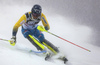 Andre Myhrer of Sweden skiing in the first run of the men slalom race of the Audi FIS Alpine skiing World cup in Zagreb, Croatia. Men Snow Queen trophy slalom race of the Audi FIS Alpine skiing World cup, was held on Sljeme above Zagreb, Croatia, on Thursday, 5th of January 2017.
