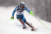 Henrik Kristoffersen of Norway skiing in the first run of the men slalom race of the Audi FIS Alpine skiing World cup in Zagreb, Croatia. Men Snow Queen trophy slalom race of the Audi FIS Alpine skiing World cup, was held on Sljeme above Zagreb, Croatia, on Thursday, 5th of January 2017.
