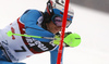 Henrik Kristoffersen of Norway skiing in the first run of the men slalom race of the Audi FIS Alpine skiing World cup in Zagreb, Croatia. Men Snow Queen trophy slalom race of the Audi FIS Alpine skiing World cup, was held on Sljeme above Zagreb, Croatia, on Thursday, 5th of January 2017.
