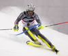 Julien Lizeroux of France skiing in the first run of the men slalom race of the Audi FIS Alpine skiing World cup in Zagreb, Croatia. Men Snow Queen trophy slalom race of the Audi FIS Alpine skiing World cup, was held on Sljeme above Zagreb, Croatia, on Thursday, 5th of January 2017.
