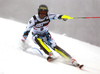 Michael Matt of Austria skiing in the first run of the men slalom race of the Audi FIS Alpine skiing World cup in Zagreb, Croatia. Men Snow Queen trophy slalom race of the Audi FIS Alpine skiing World cup, was held on Sljeme above Zagreb, Croatia, on Thursday, 5th of January 2017.
