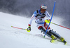 Daniel Yule of Switzerland skiing in the first run of the men slalom race of the Audi FIS Alpine skiing World cup in Zagreb, Croatia. Men Snow Queen trophy slalom race of the Audi FIS Alpine skiing World cup, was held on Sljeme above Zagreb, Croatia, on Thursday, 5th of January 2017.
