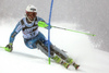 Sebastian Foss-Solevaag of Norway skiing in the first run of the men slalom race of the Audi FIS Alpine skiing World cup in Zagreb, Croatia. Men Snow Queen trophy slalom race of the Audi FIS Alpine skiing World cup, was held on Sljeme above Zagreb, Croatia, on Thursday, 5th of January 2017.
