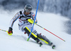 Dominik Stehle of Germany skiing in the first run of the men slalom race of the Audi FIS Alpine skiing World cup in Zagreb, Croatia. Men Snow Queen trophy slalom race of the Audi FIS Alpine skiing World cup, was held on Sljeme above Zagreb, Croatia, on Thursday, 5th of January 2017.
