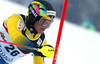 Jens Byggmark of Sweden skiing in the first run of the men slalom race of the Audi FIS Alpine skiing World cup in Zagreb, Croatia. Men Snow Queen trophy slalom race of the Audi FIS Alpine skiing World cup, was held on Sljeme above Zagreb, Croatia, on Thursday, 5th of January 2017.
