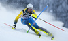 Anton Lahdenperae of Sweden skiing in the first run of the men slalom race of the Audi FIS Alpine skiing World cup in Zagreb, Croatia. Men Snow Queen trophy slalom race of the Audi FIS Alpine skiing World cup, was held on Sljeme above Zagreb, Croatia, on Thursday, 5th of January 2017.
